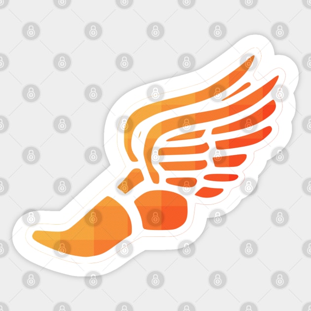 Orange Ombre Track Shoe Sticker by hcohen2000